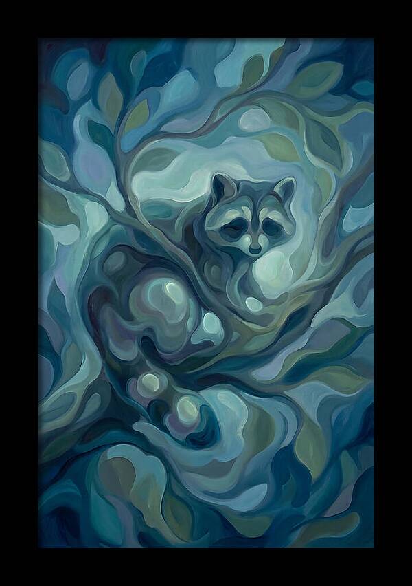 Dexterous Raccoon In Night