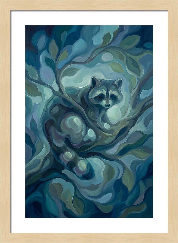 Dexterous Raccoon In Night