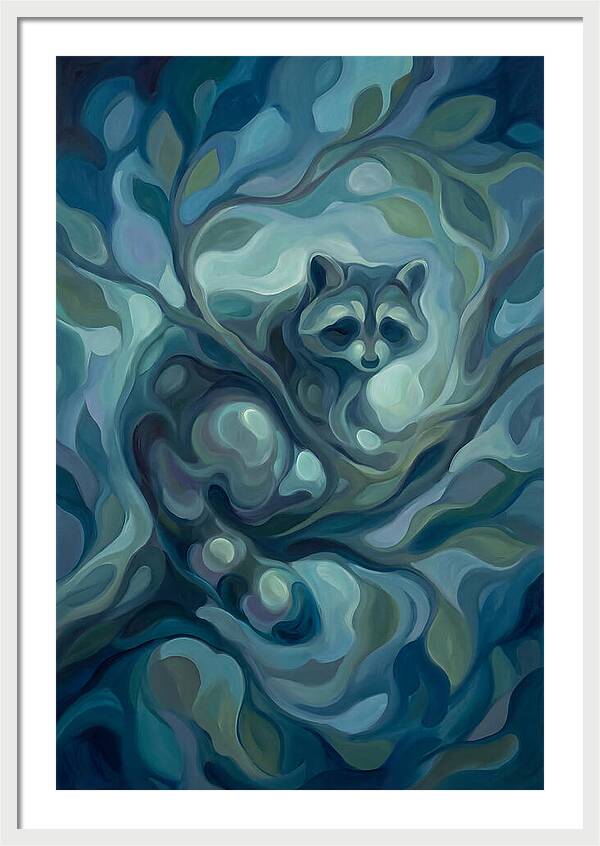 Dexterous Raccoon In Night