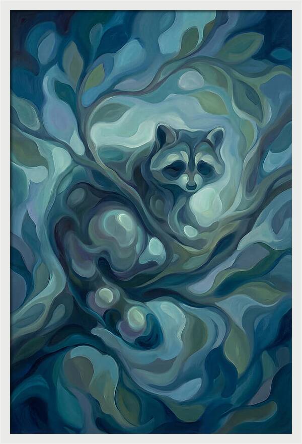 Dexterous Raccoon In Night