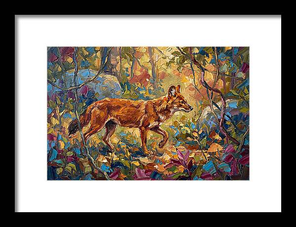 Dhole In A Mediterranean Landscape