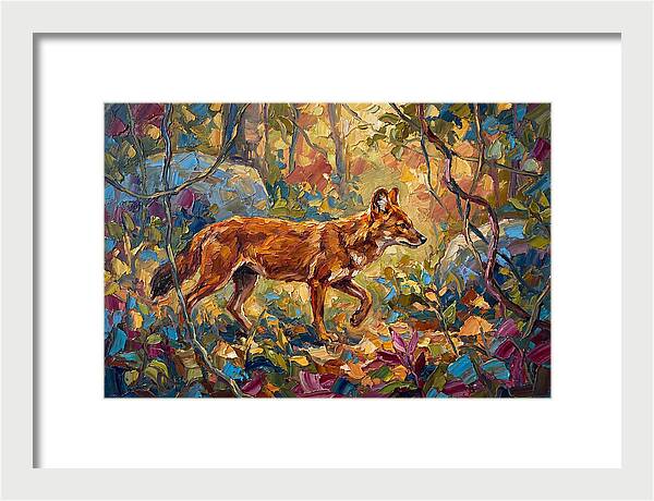 Dhole In A Mediterranean Landscape