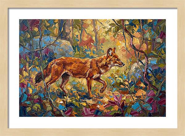Dhole In A Mediterranean Landscape