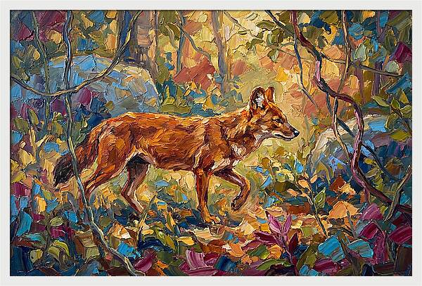 Dhole In A Mediterranean Landscape