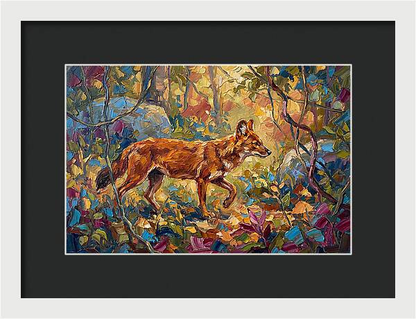 Dhole In A Mediterranean Landscape