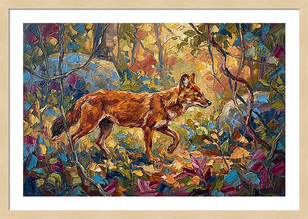 Dhole In A Mediterranean Landscape