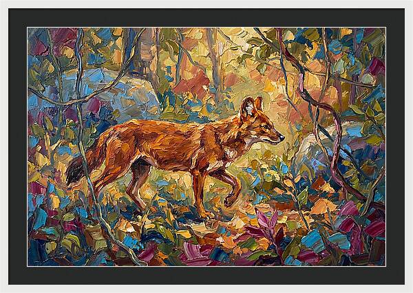 Dhole In A Mediterranean Landscape
