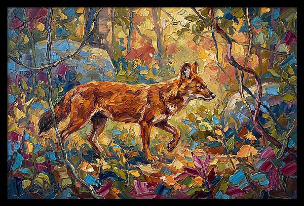 Dhole In A Mediterranean Landscape