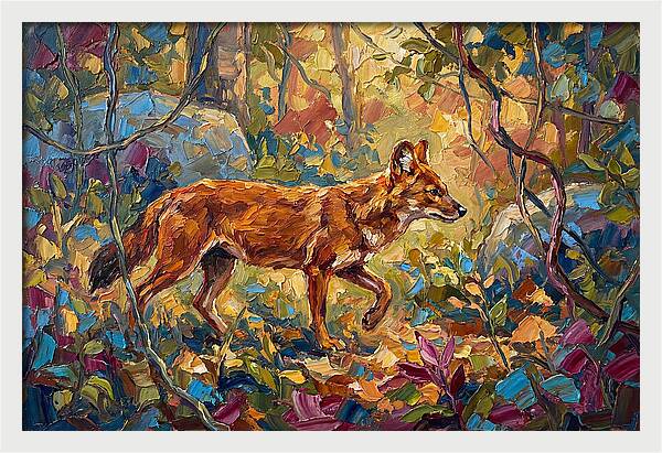 Dhole In A Mediterranean Landscape