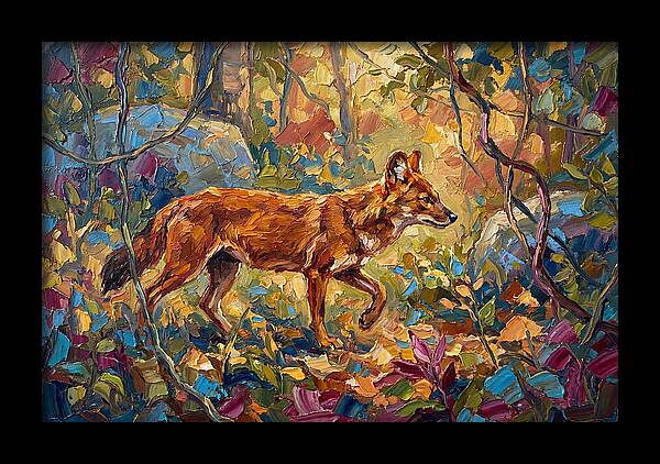 Dhole In A Mediterranean Landscape