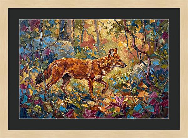 Dhole In A Mediterranean Landscape