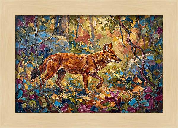 Dhole In A Mediterranean Landscape