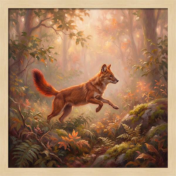 Dhole In Forest