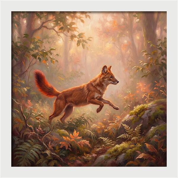 Dhole In Forest