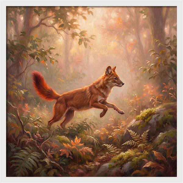 Dhole In Forest