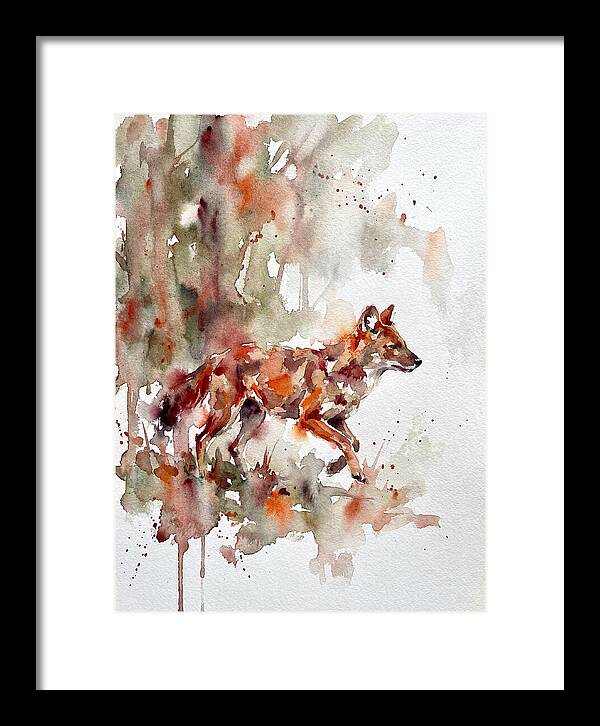 Dhole In Watercolor Splendor