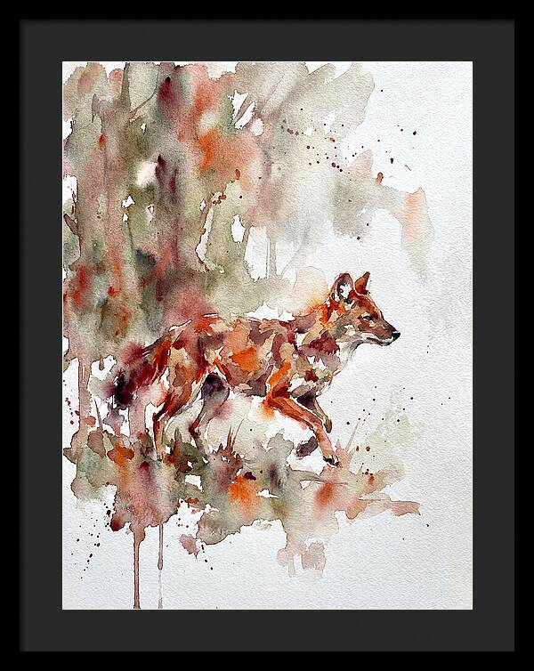 Dhole In Watercolor Splendor