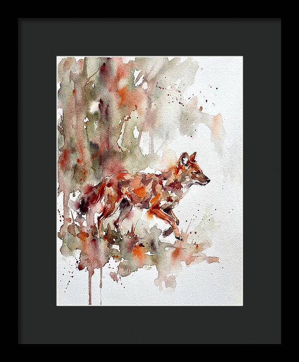 Dhole In Watercolor Splendor