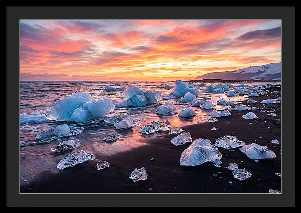 Diamond Beach At Sunset