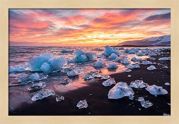 Diamond Beach At Sunset