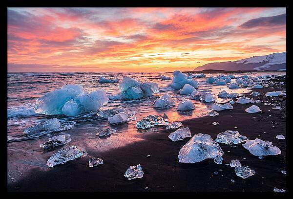 Diamond Beach At Sunset