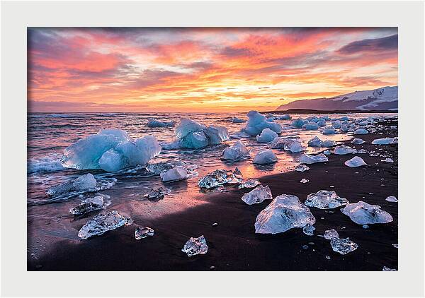 Diamond Beach At Sunset
