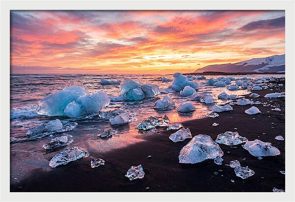 Diamond Beach At Sunset