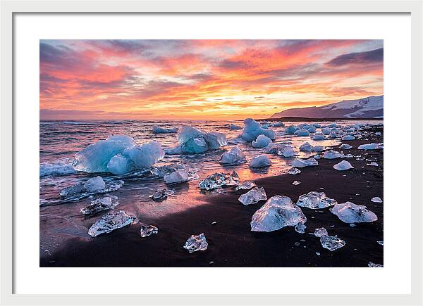 Diamond Beach At Sunset