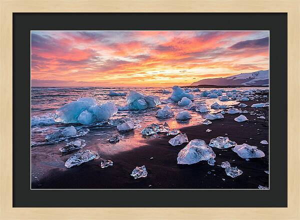 Diamond Beach At Sunset