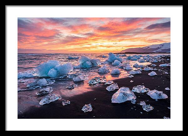Diamond Beach At Sunset