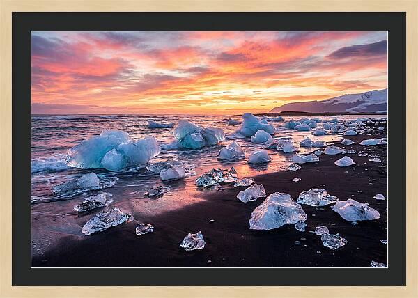 Diamond Beach At Sunset
