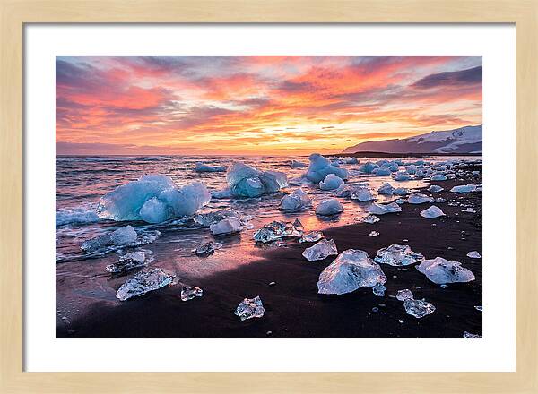 Diamond Beach At Sunset