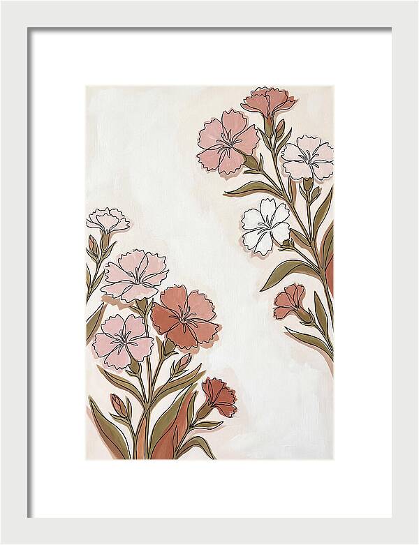 Dianthus Blooms In Soft Hues
