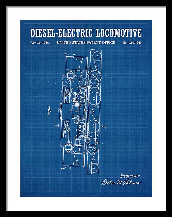 Diesel Electric Locomotive Blueprint Patent Us1691249