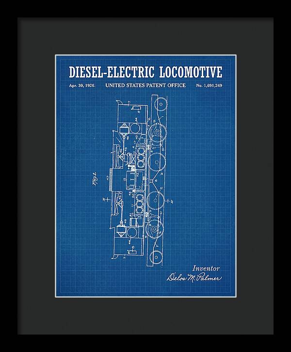 Diesel Electric Locomotive Blueprint Patent Us1691249