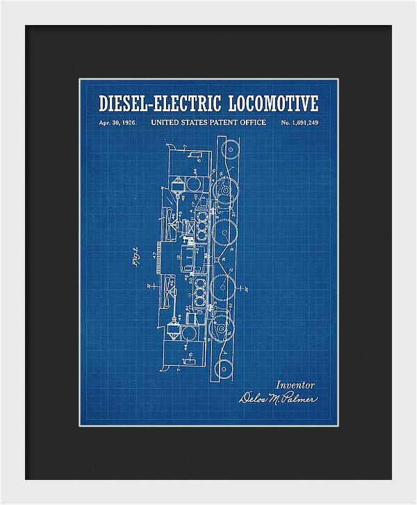 Diesel Electric Locomotive Blueprint Patent Us1691249