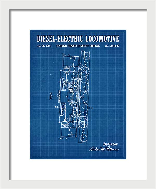 Diesel Electric Locomotive Blueprint Patent Us1691249