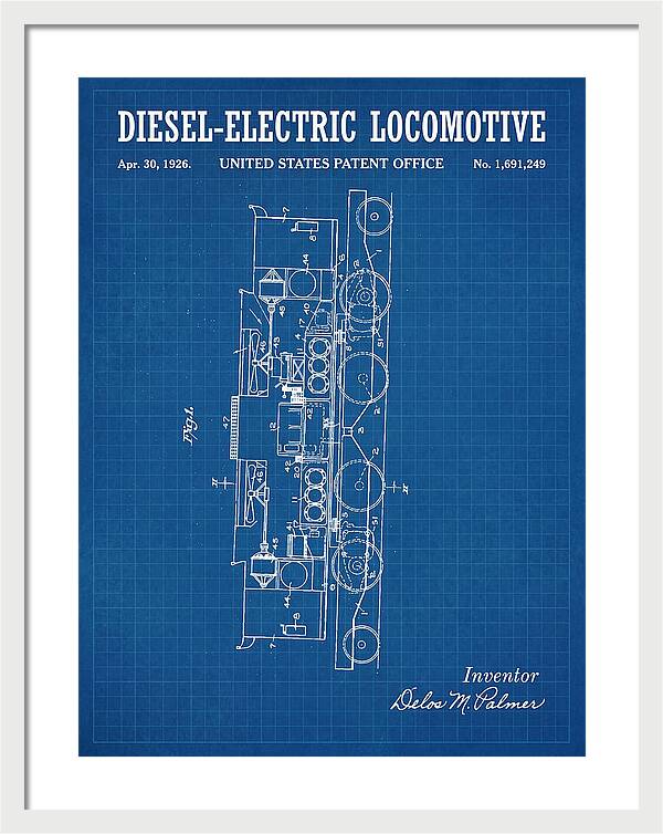 Diesel Electric Locomotive Blueprint Patent Us1691249