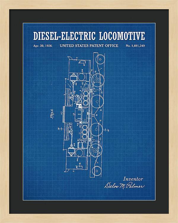 Diesel Electric Locomotive Blueprint Patent Us1691249