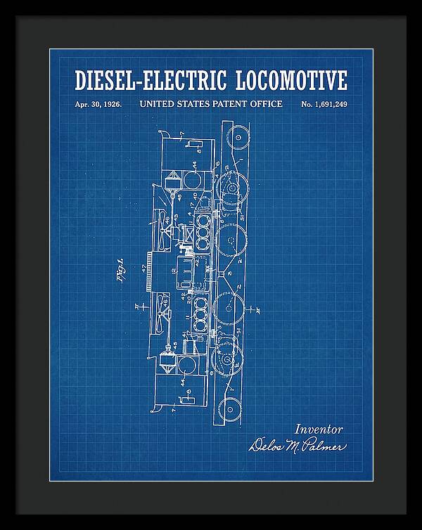 Diesel Electric Locomotive Blueprint Patent Us1691249