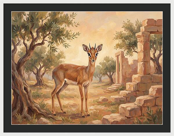 Dik Dik In A Mediterranean Landscape