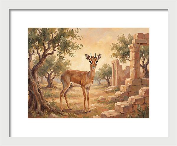 Dik Dik In A Mediterranean Landscape