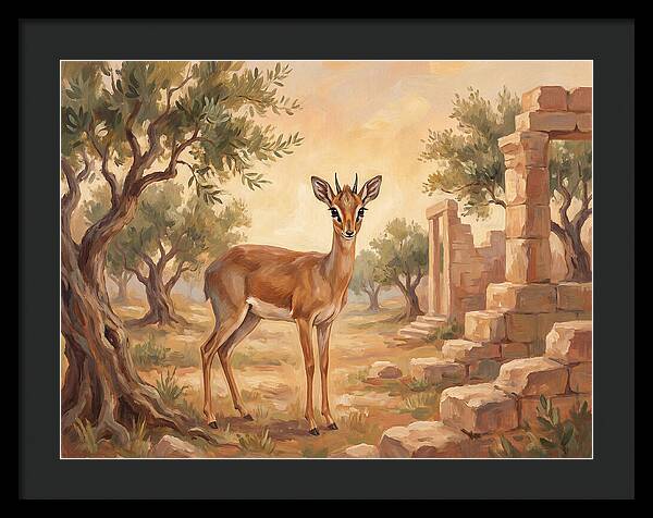 Dik Dik In A Mediterranean Landscape