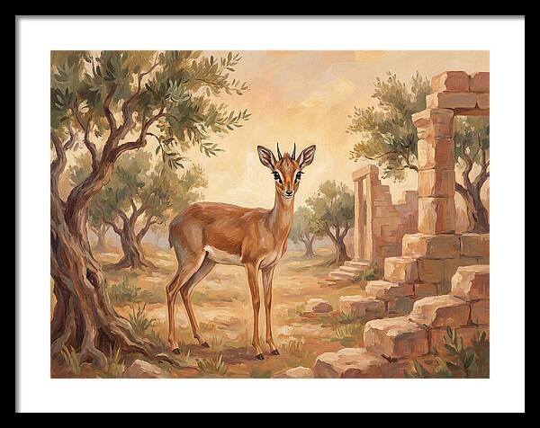 Dik Dik In A Mediterranean Landscape