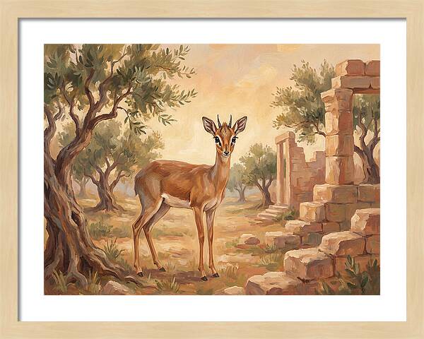 Dik Dik In A Mediterranean Landscape