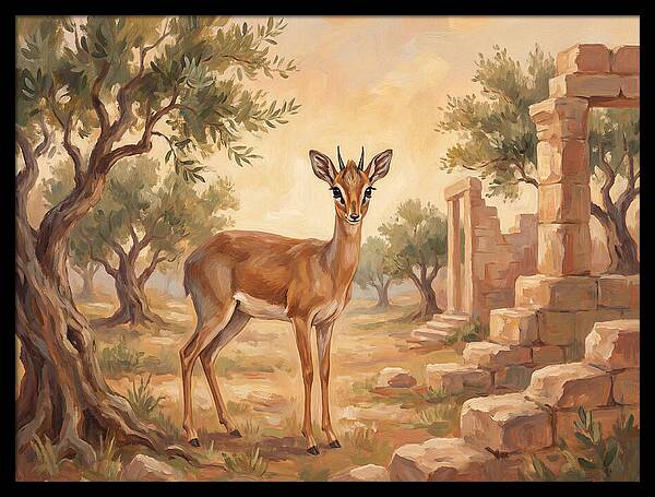 Dik Dik In A Mediterranean Landscape