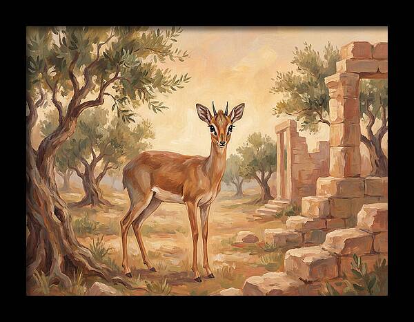 Dik Dik In A Mediterranean Landscape