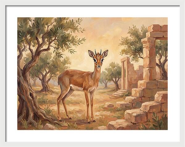 Dik Dik In A Mediterranean Landscape