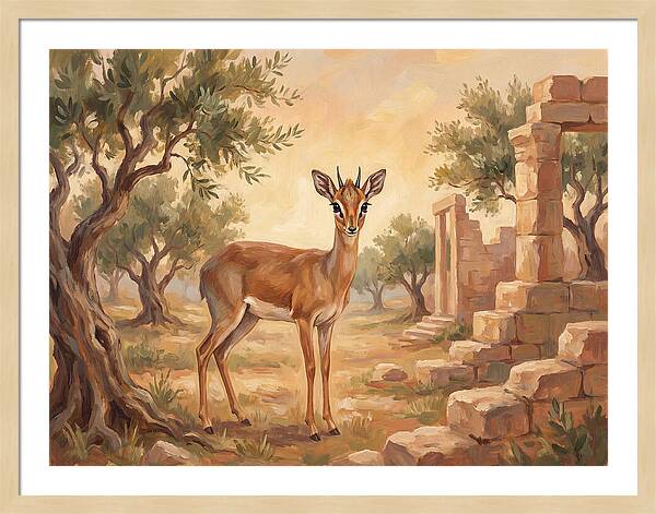 Dik Dik In A Mediterranean Landscape