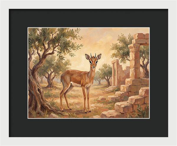 Dik Dik In A Mediterranean Landscape